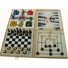 2014 madeira barato jogo de xadrez com esboços, xadrez ao ar livre e esboços conjunto, venda quente dobra brinquedos de madeira Wj277101